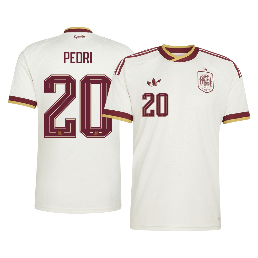 PEDRI #20 Spain Away Shirt - 2026 World Cup White