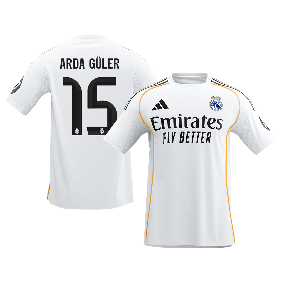 ARDA GÜLER #15 Real Madrid Maillot Domicile 2025/26 Blanc - Super