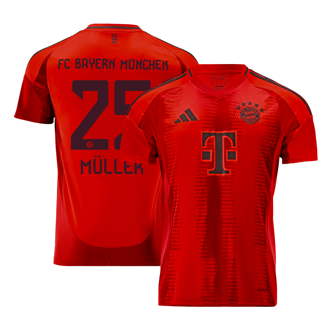 MÜLLER #25 Bayern Munich Maillot Domicile 2024/25 Rouge