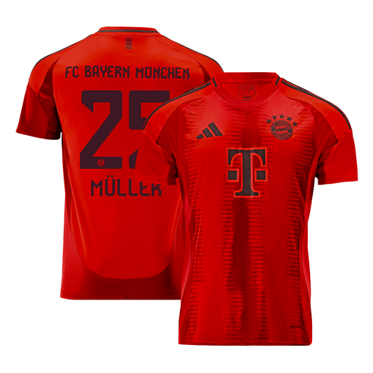 MÜLLER #25 Bayern Munich Domicile Maillot 2024/25 Rouge