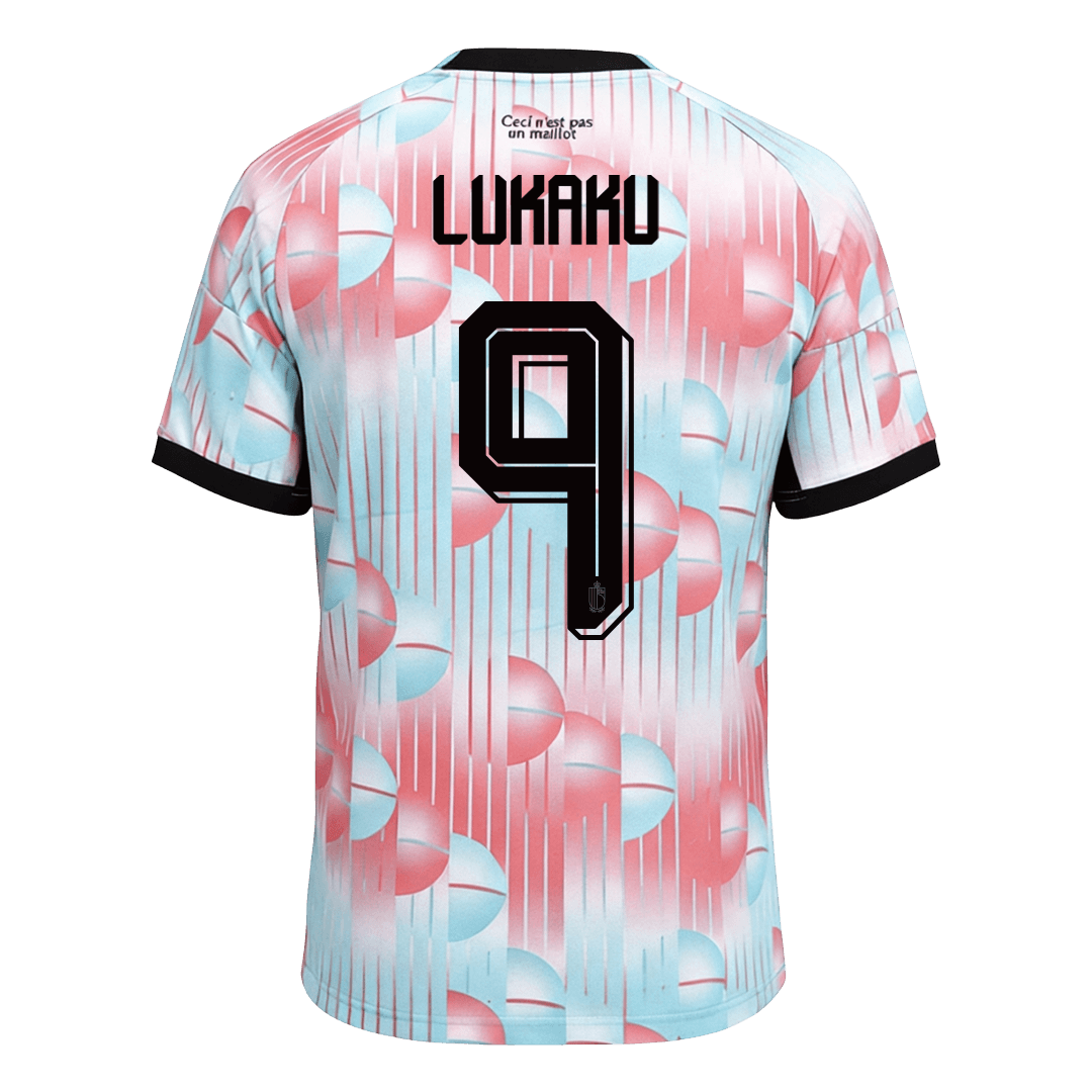 LUKAKU #9 Belgium Away Jersey - World Cup 2026 Blue&Pink
