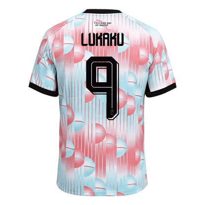 LUKAKU #9 Belgium Away Jersey - World Cup 2026 Blue&Pink