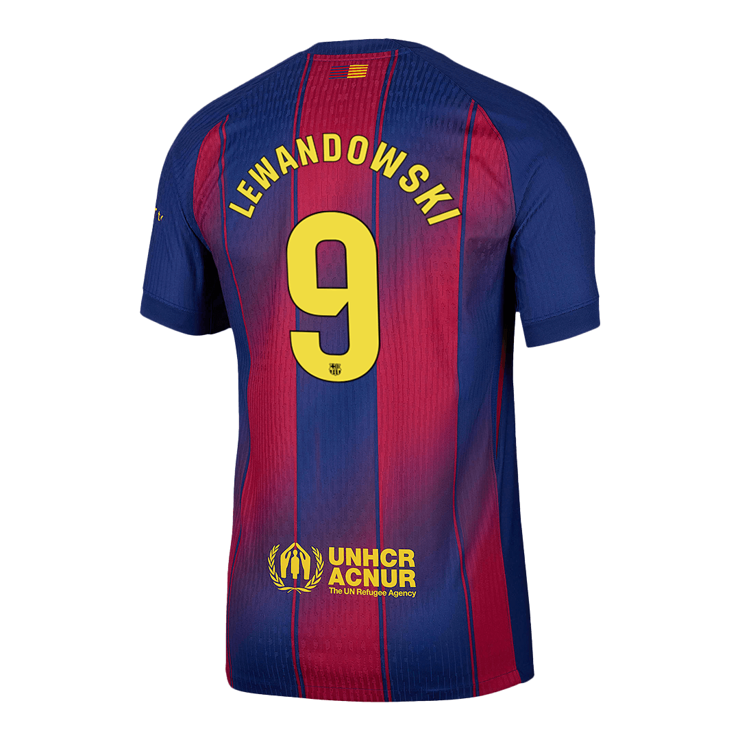 LEWANDOWSKI #9 Maillot Domicile Barcelone 2025/26 Rouge&Bleu Joueur