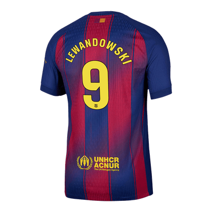 LEWANDOWSKI #9 Maillot Domicile Barcelone 2025/26 Rouge&Bleu Joueur
