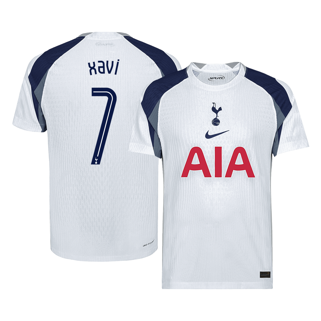 XAVI #7 Tottenham Hotspur Maillot Domicile 2025/26 Blanc Joueur - UCL