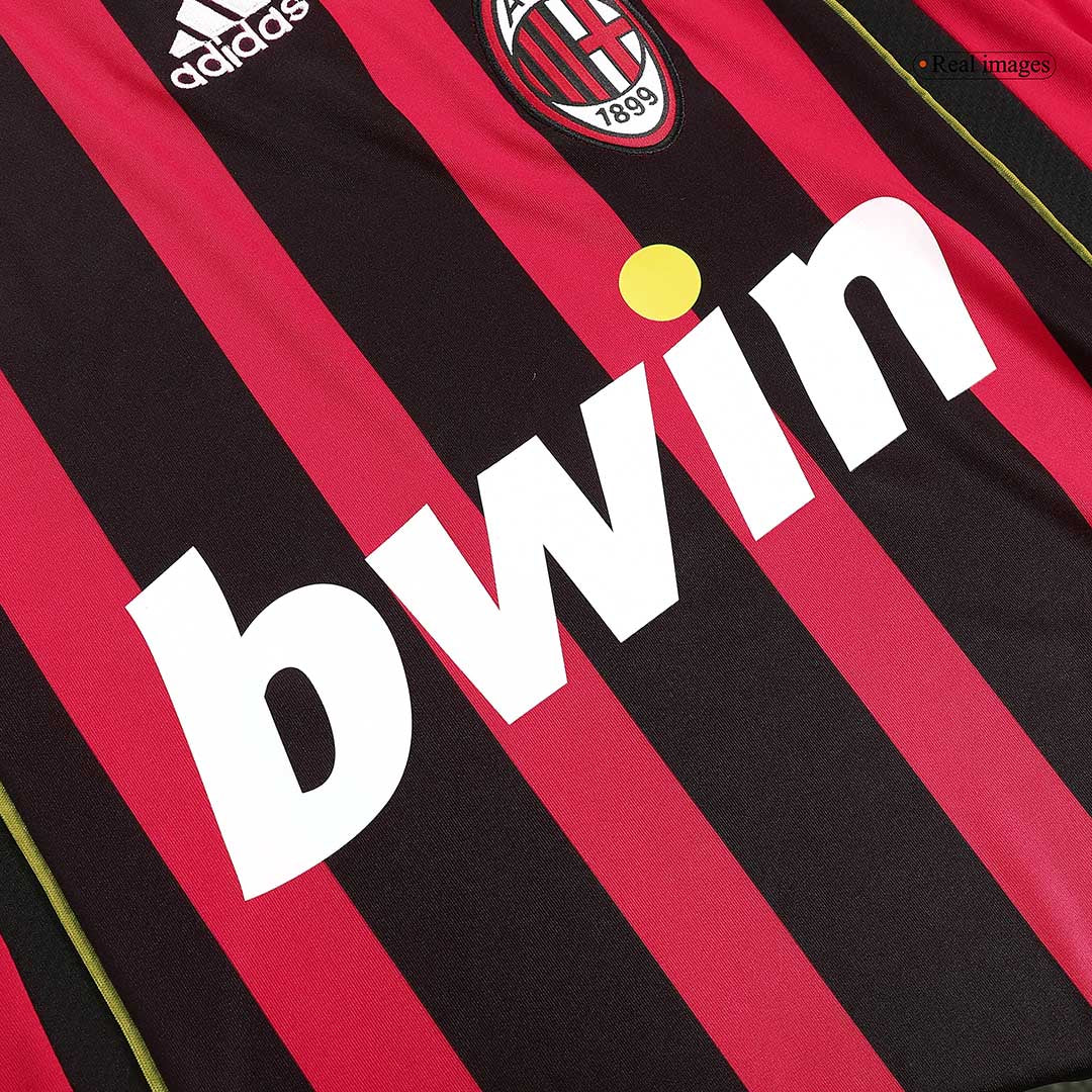 Maillot Rétro AC Milan Domicile 2006/07 Rouge et Noir