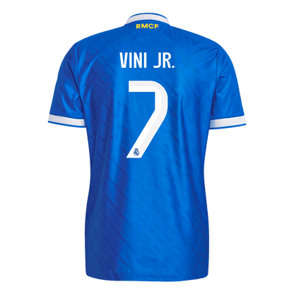 VINI JR. #7 Maillot Troisième Real Madrid 2025/26 Bleu Joueur
