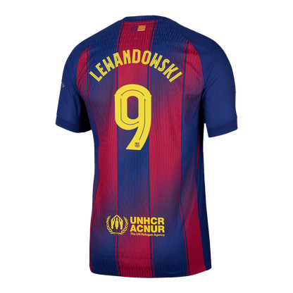 LEWANDOWSKI #9 Maillot Domicile Barcelone 2025/26 Rouge&Bleu Joueur - UCL