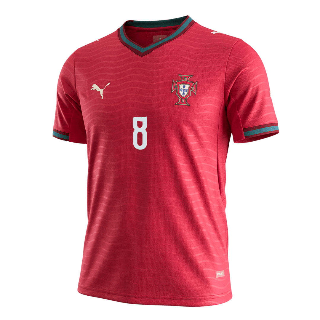 B.FERNANDES #8 Portugal Home Shirt - World Cup 2026 Red - Super
