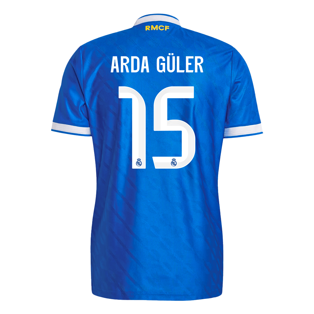 ARDA GÜLER #15 Real Madrid Troisième Maillot 2025/26 Bleu Joueur