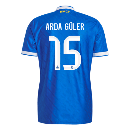 ARDA GÜLER #15 Real Madrid Troisième Maillot 2025/26 Bleu Joueur