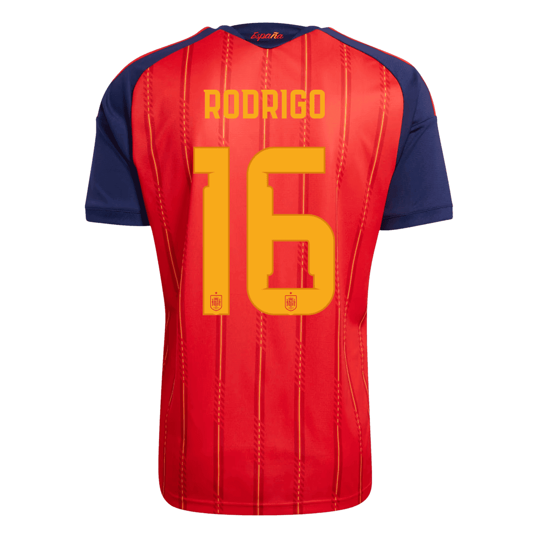 RODRIGO #16 Espagne Domicile Maillot - Coupe du Monde 2026 Rouge