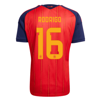 RODRIGO #16 Espagne Domicile Maillot - Coupe du Monde 2026 Rouge