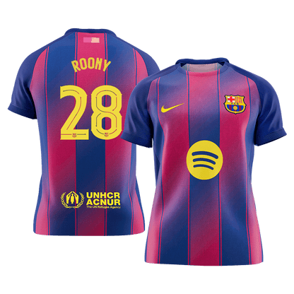 ROONY #28 Barcelone Domicile Maillot 2025/26 Rouge&Bleu - UCL - Super
