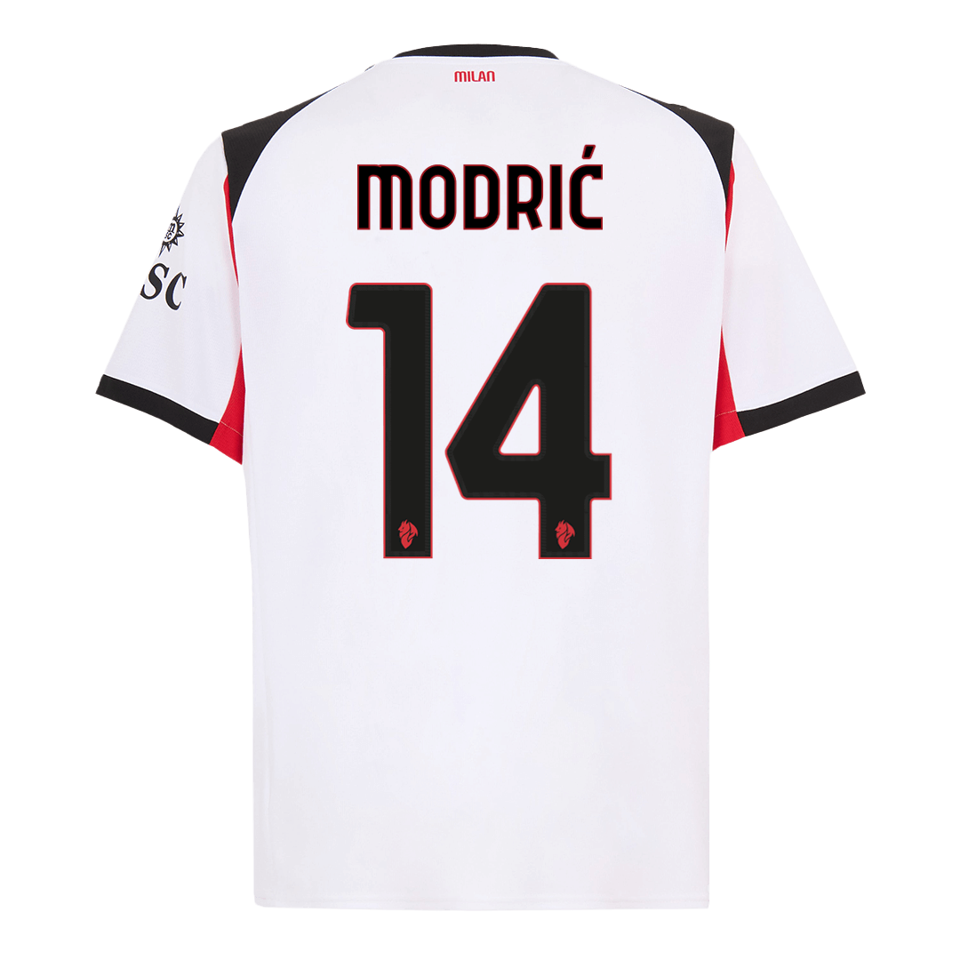 MODRIĆ #14 Maillot Extérieur AC Milan 2025/26 Blanc