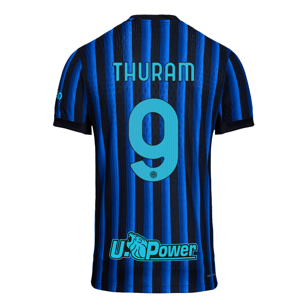THURAM #9 Inter Milan Maillot Domicile 2025/26 Bleu et Noir Joueur