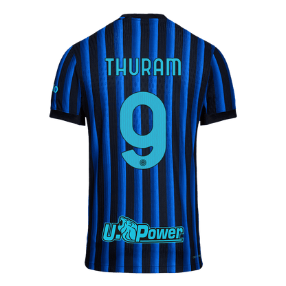 THURAM #9 Inter Milan Maillot Domicile 2025/26 Bleu et Noir Joueur