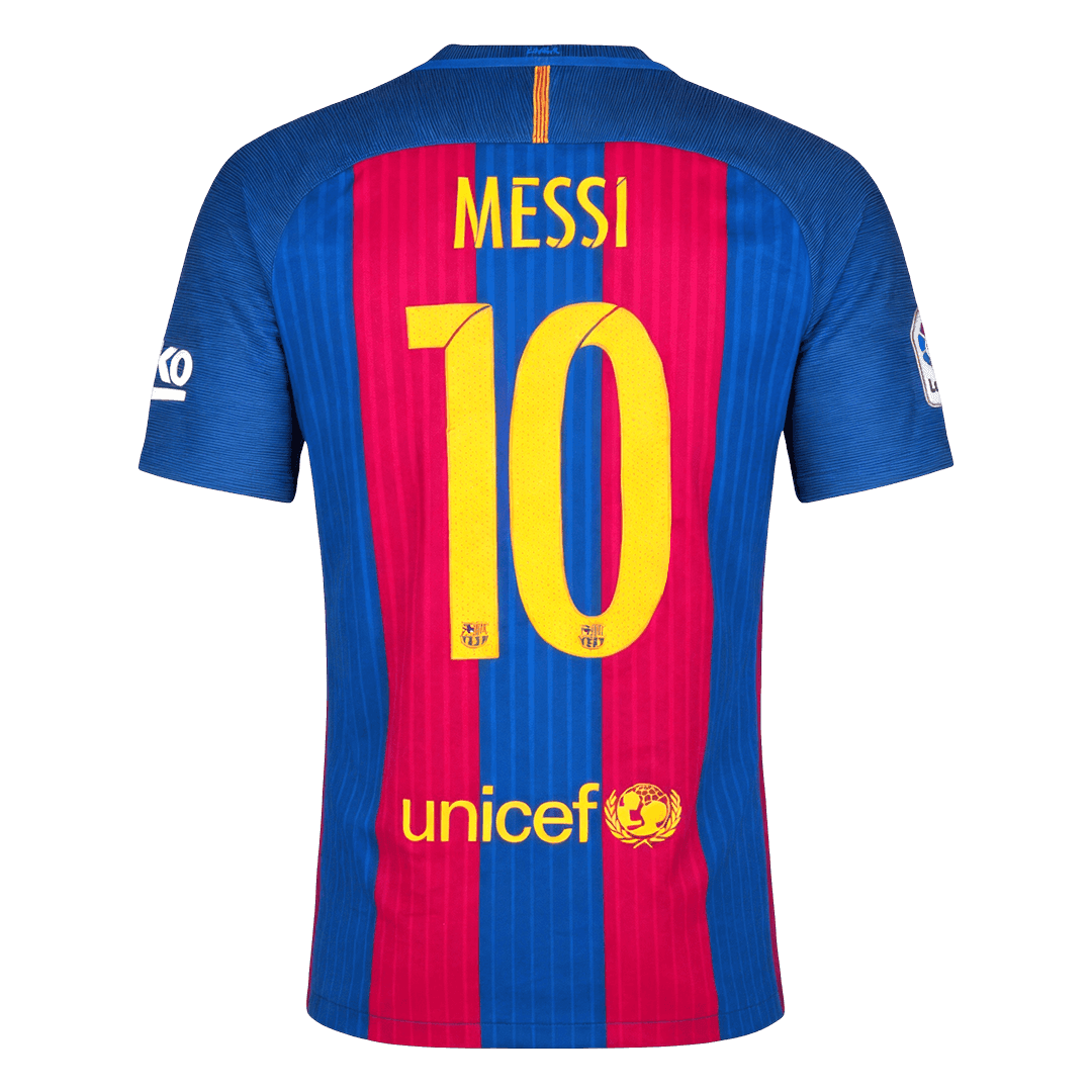 Retro MESSI #10 Barcelona Domicile Maillot 2016/17 Rouge&Bleu