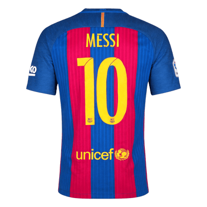 Retro MESSI #10 Barcelona Domicile Maillot 2016/17 Rouge&Bleu