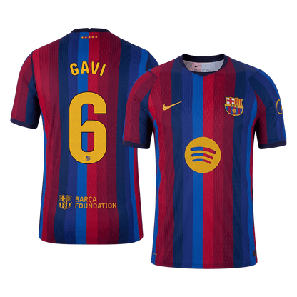 GAVI #6 Barcelona Domicile Maillot 2026/27 Rouge&Bleu Joueur