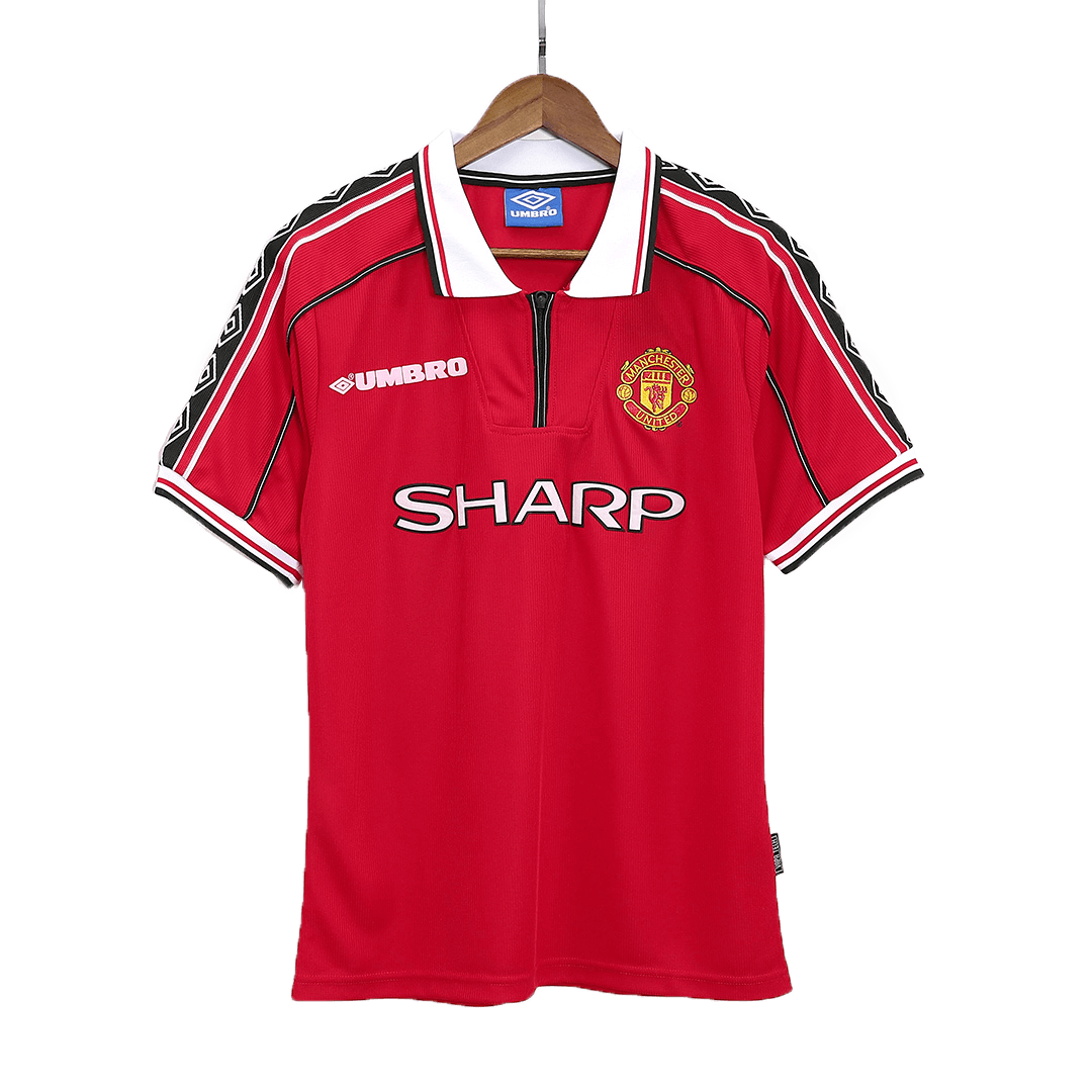 Maillot rétro domicile Manchester United 98/00 rouge