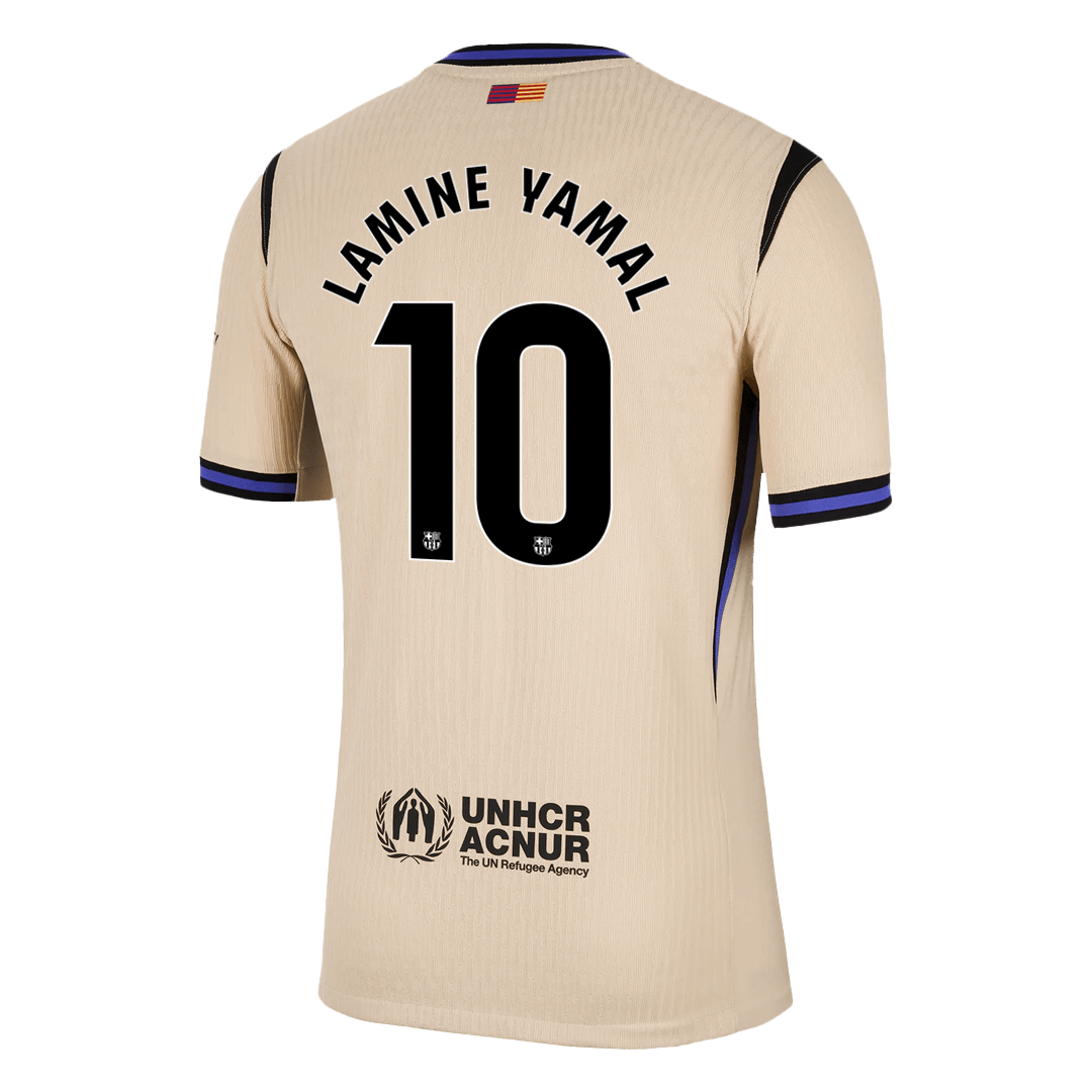 LAMINE YAMAL #10 Barcelone Maillot Extérieur 2025/26 Jaune Joueur