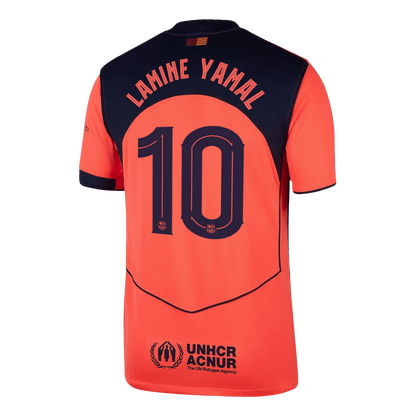 LAMINE YAMAL #10 Maillot Tiers Barcelone 2025/26 Orange - UCL