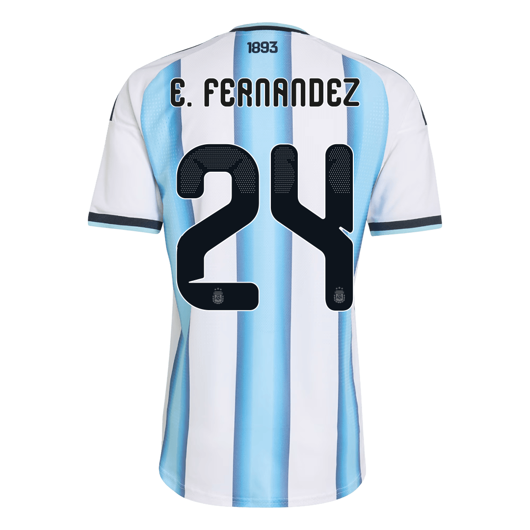 E. FERNANDEZ #24 Maillot Domicile Argentin - Coupe du Monde 2026 Bleu&Blanc Joueur