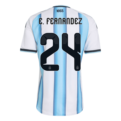 E. FERNANDEZ #24 Maillot Domicile Argentin - Coupe du Monde 2026 Bleu&Blanc Joueur