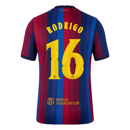 RODRIGO #16 Barcelona Domicile Maillot 2026/27 Rouge&Bleu Joueur - UCL