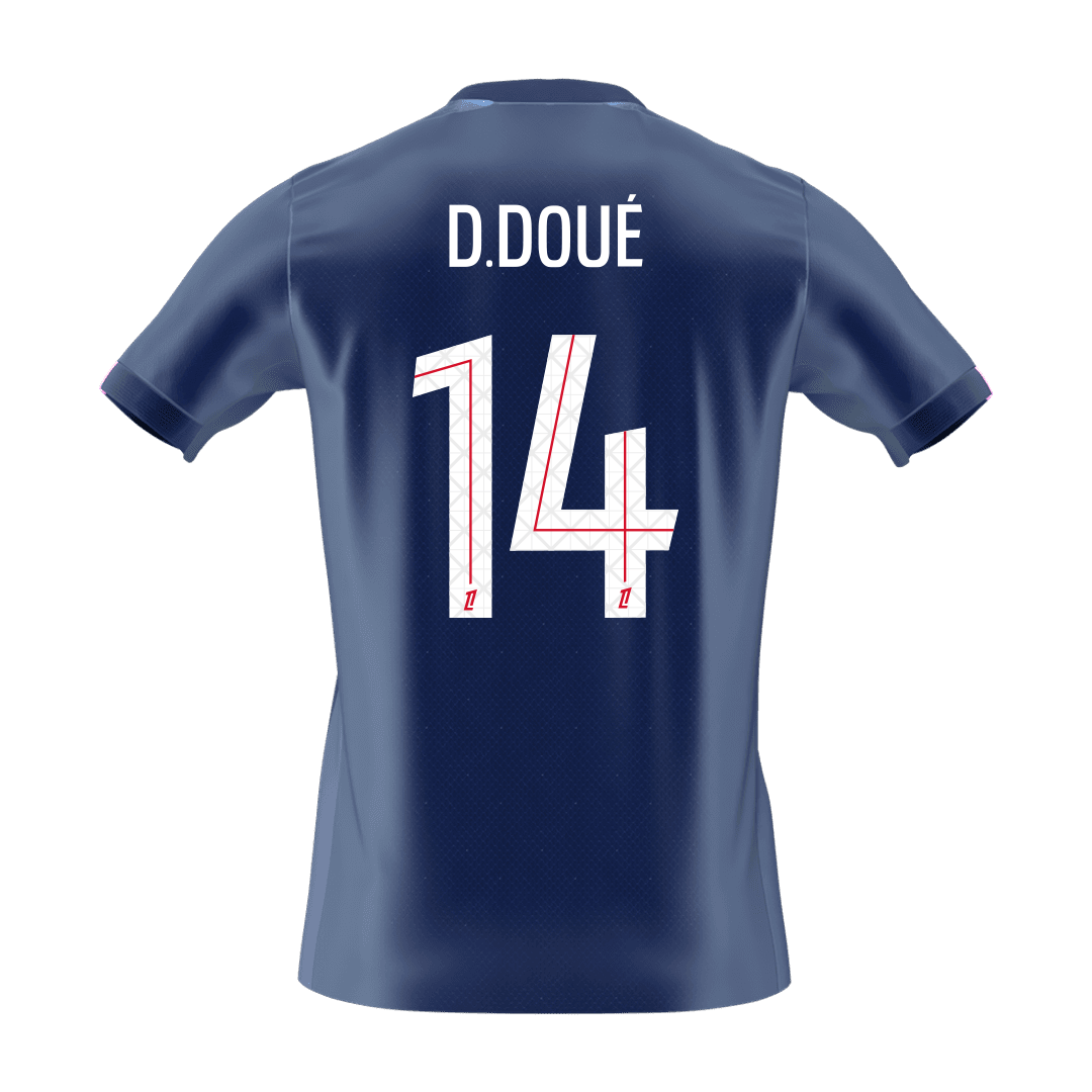 D.DOUÉ #14 PSG Domicile Maillot 2025/26 Bleu marine - Super