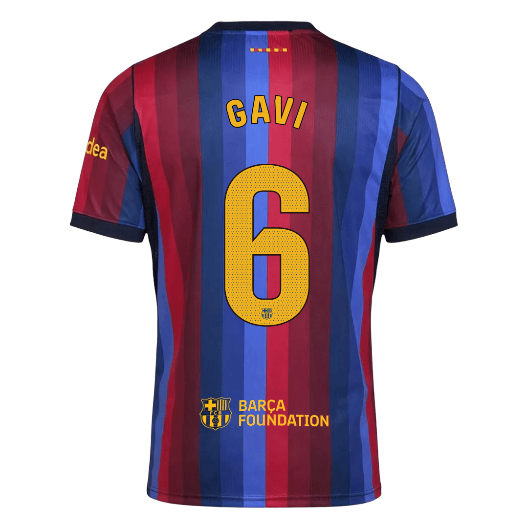 غافي #6 برشلونة القميص الأساسي 2026/27 أزرق وعنابي