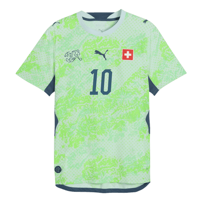 XHAKA #10 Suisse Extérieur Maillot - Coupe du Monde 2026 Vert