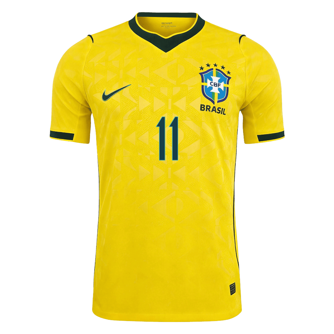 RAPHINHA #11 Brazil Home Shirt - World Cup 2026 Yellow Player