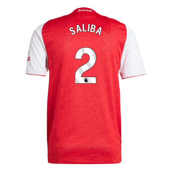 SALIBA #2 Arsenal Domicile Maillot 2025/26 Rouge Joueur