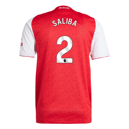 SALIBA #2 Arsenal Domicile Maillot 2025/26 Rouge Joueur