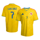 LUIS DÍAZ #7 Colombie Maillot Domicile - Coupe du Monde 2026 Jaune