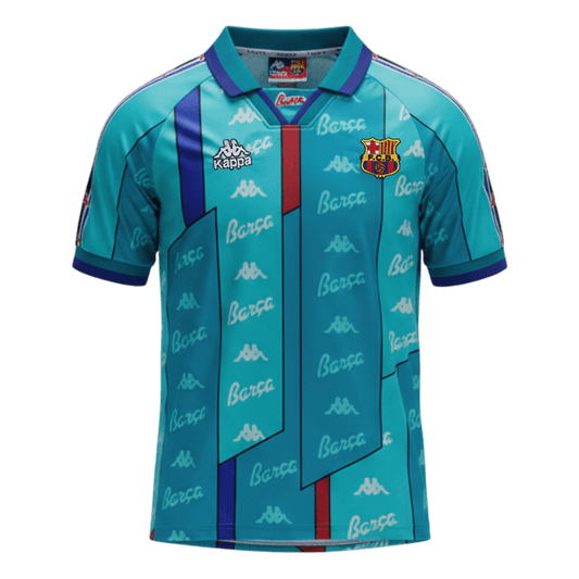 Maillot Rétro Barcelone Extérieur 1996/97 Bleu