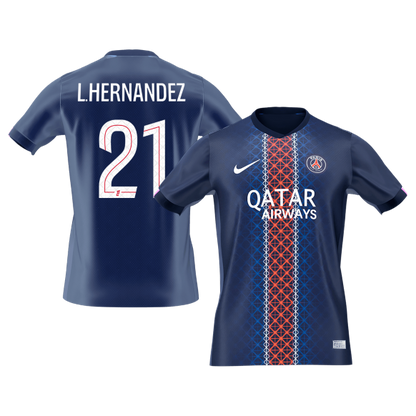 L.HERNANDEZ #21 PSG Domicile Maillot 2025/26 Bleu marine - Super