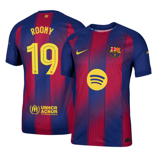 ROONY #19 Barcelone Maillot Domicile 2025/26 Rouge&Bleu Joueur - UCL