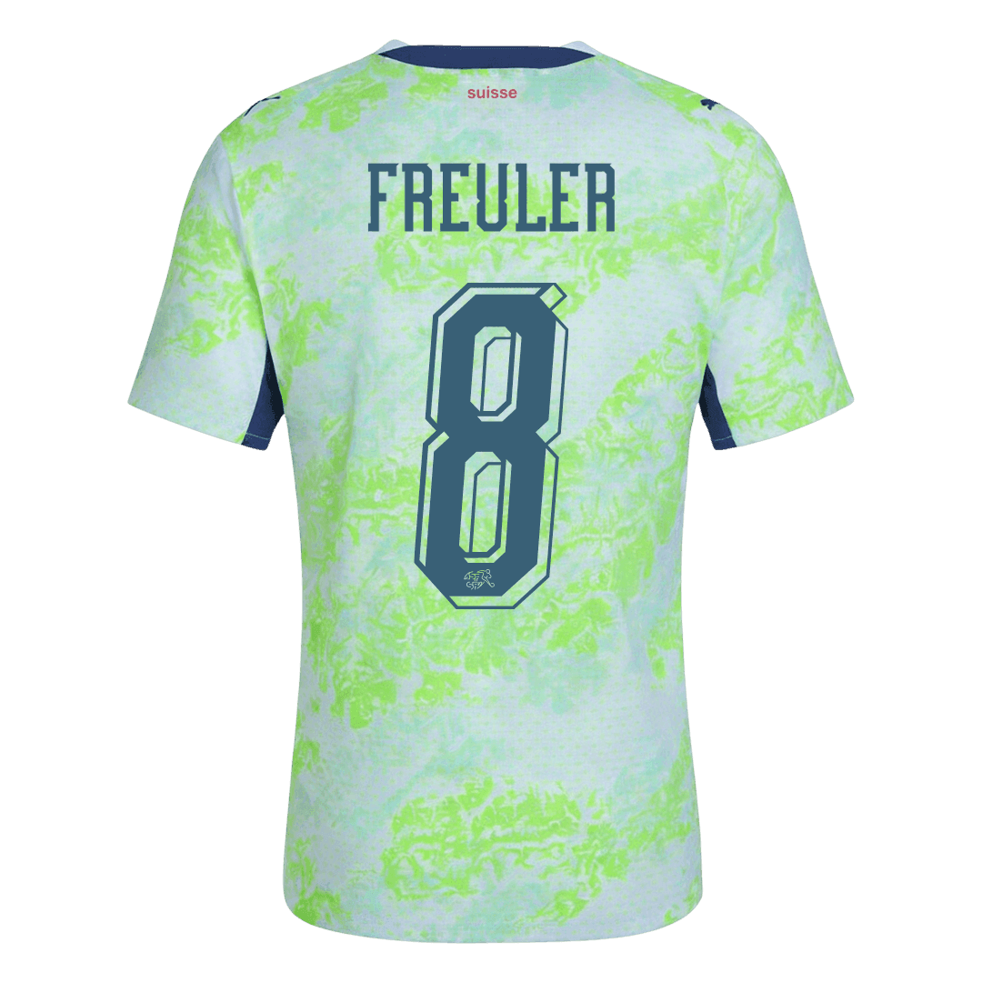 REULER #8 Maillot Extérieur Suisse - Coupe du Monde 2026 Joueur Vert