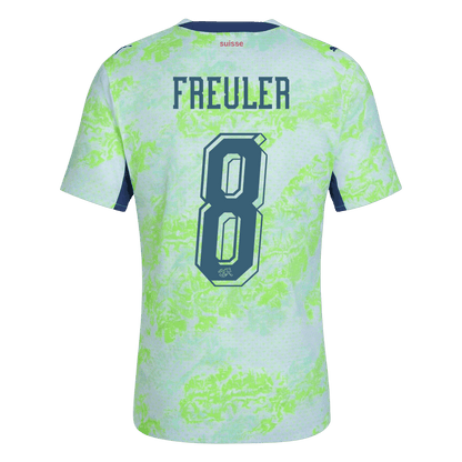 REULER #8 Maillot Extérieur Suisse - Coupe du Monde 2026 Joueur Vert