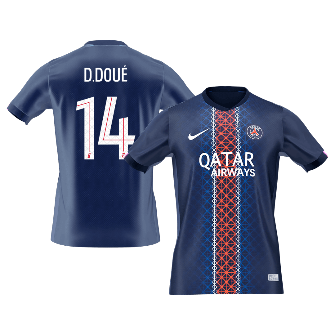 D.DOUÉ #14 PSG Domicile Maillot 2025/26 Bleu marine - Super