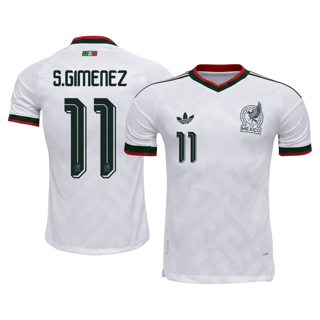 S.GIMENEZ #11 Mexique Maillot Extérieur - Coupe du Monde 2026 Blanc Joueur