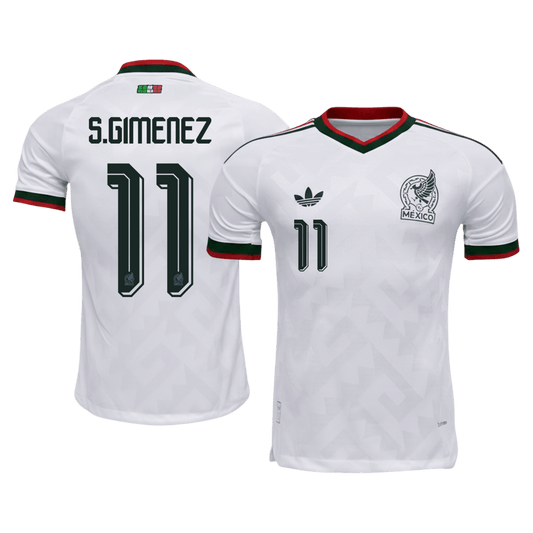 S.GIMENEZ #11 Mexique Maillot Extérieur - Coupe du Monde 2026 Blanc Joueur
