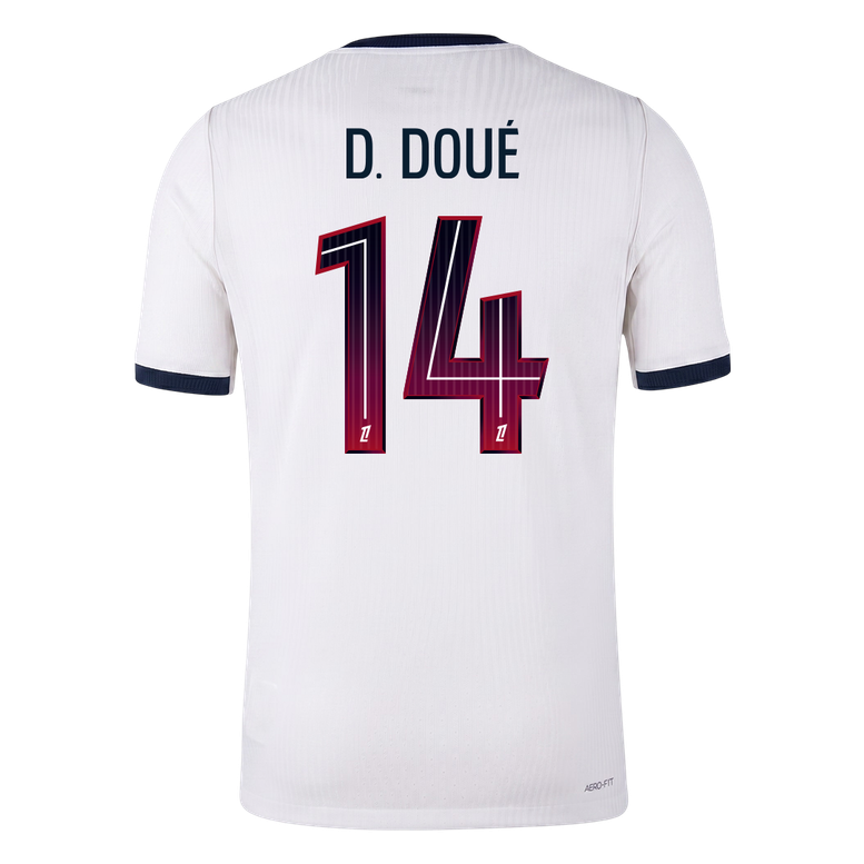D. DOUÉ #14 PSG Extérieur Maillot 2026/27 Blanc Joueur