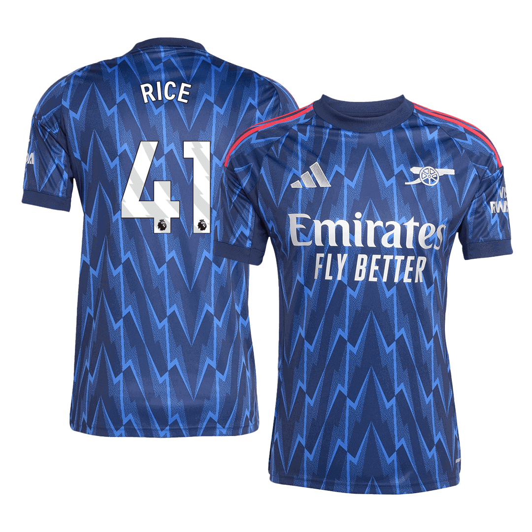 RICE #41 Maillot Extérieur Arsenal 2025/26 Bleu