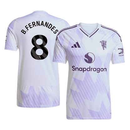 B.FERNANDES #8 Maillot Extérieur Manchester United 2025/26 Blanc