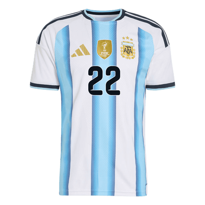 L. MARTINEZ #22 Argentine Domicile Maillot - Coupe du Monde 2026 Joueur Bleu et Blanc
