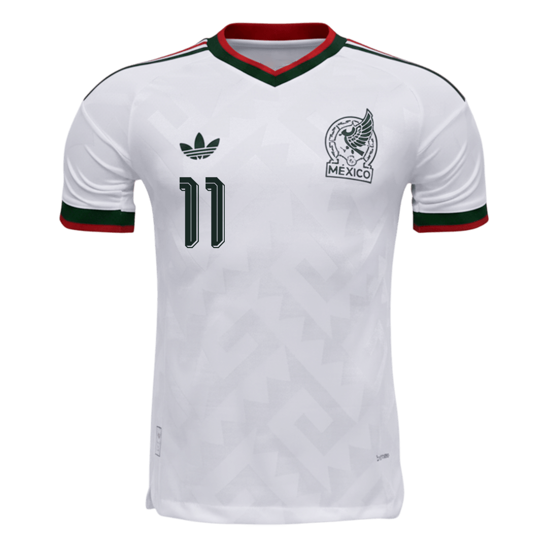 S.GIMENEZ #11 Mexique Maillot Extérieur - Coupe du Monde 2026 Blanc Joueur
